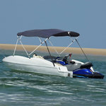 VIDAXL Toit bimini a 4 arceaux parois laterales 243x(200-213)x137 cm