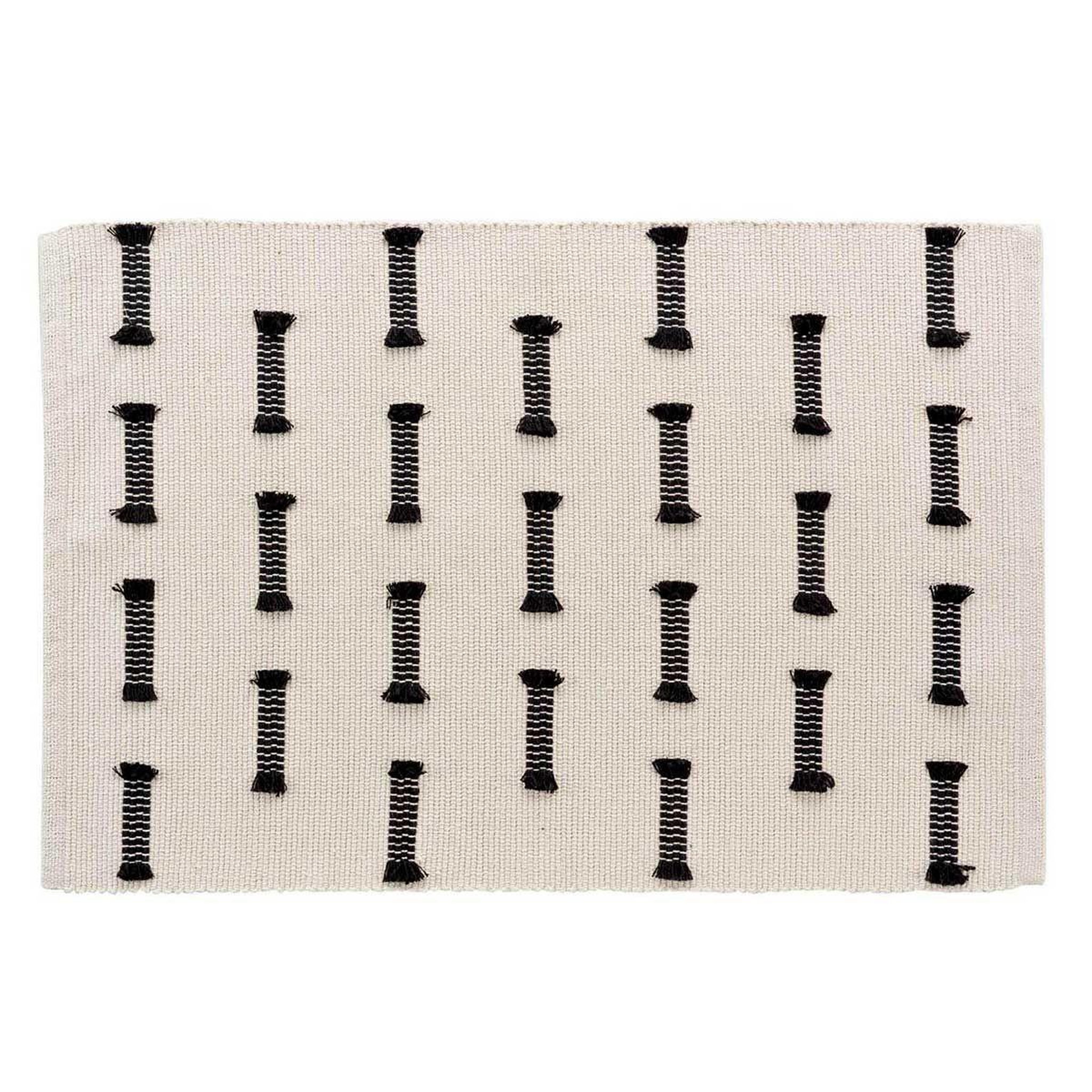 Douceur d'Intérieur Tapis déco tissé  juline  50x80cm naturel