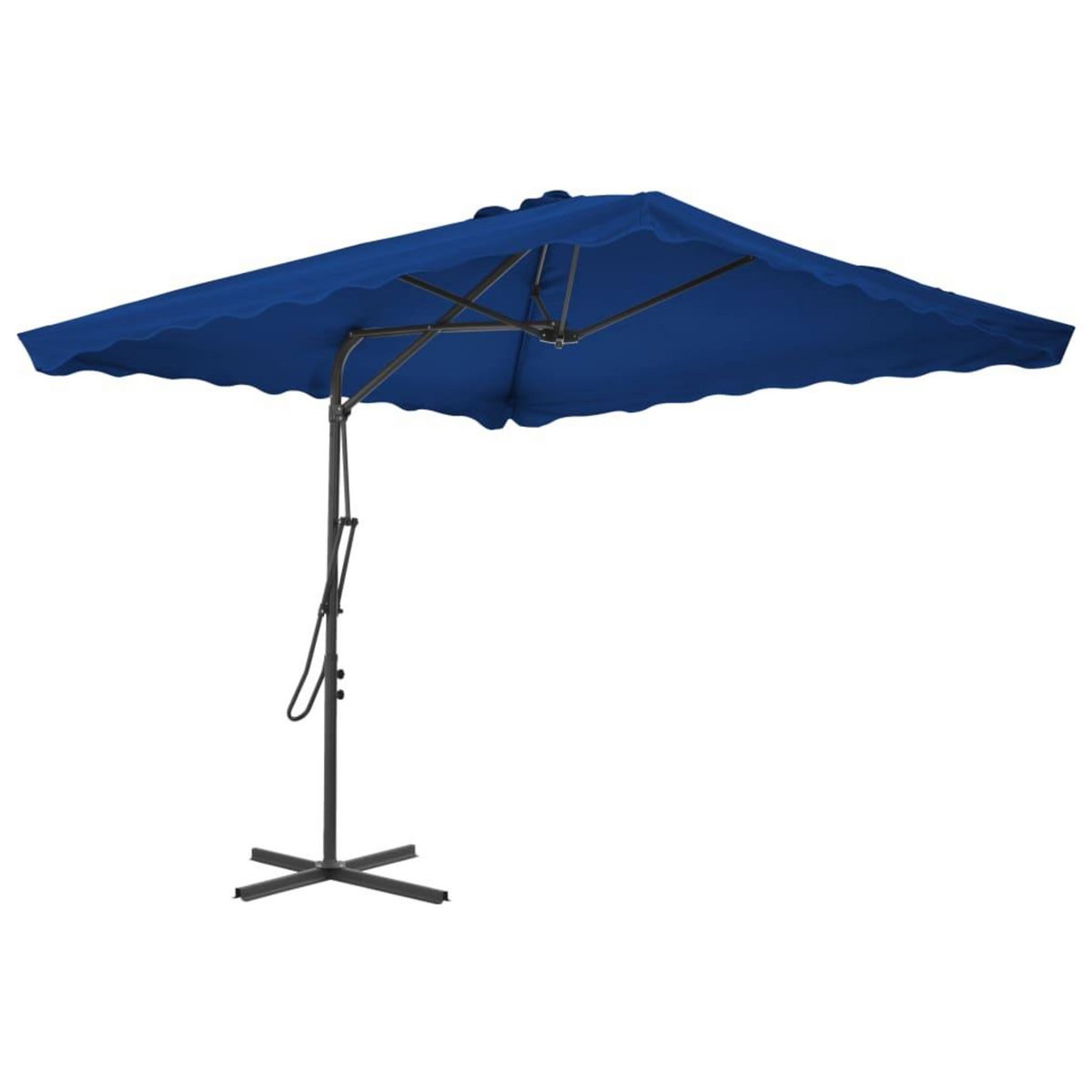 VIDAXL Parasol de jardin avec mat en acier bleu 250x250x230 cm