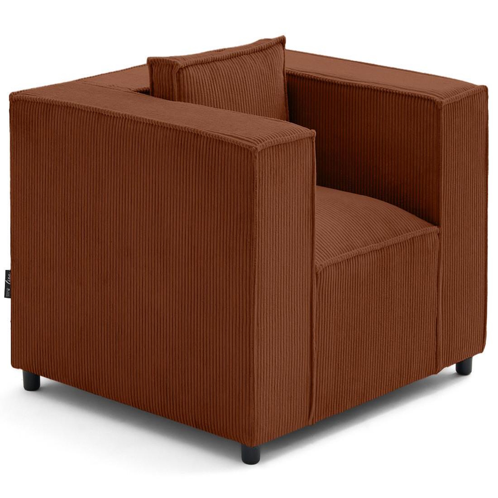 Voir la diapositive 2 : LISA DESIGN Stella - fauteuil en velours côtelé
