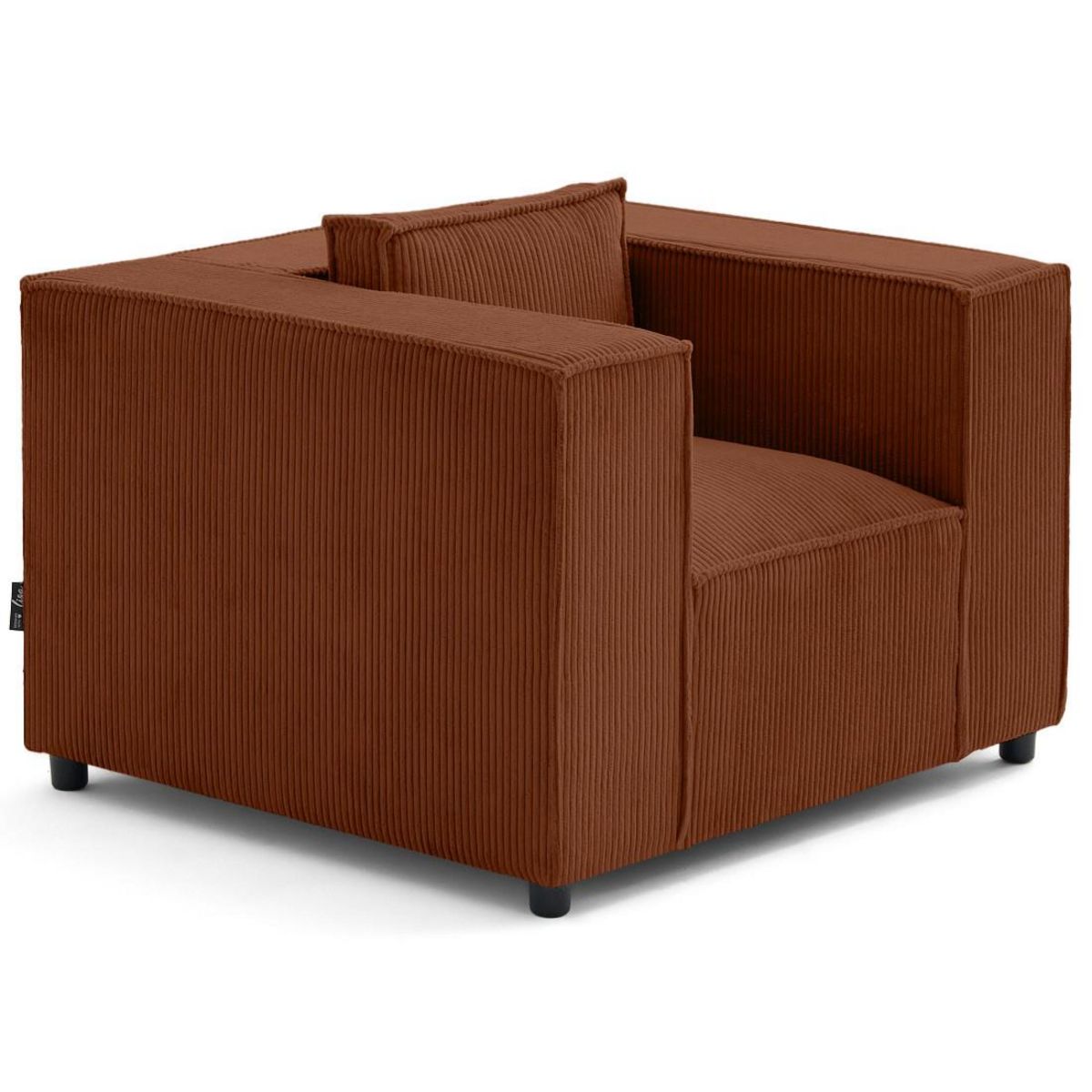 LISA DESIGN Stella - fauteuil en velours côtelé