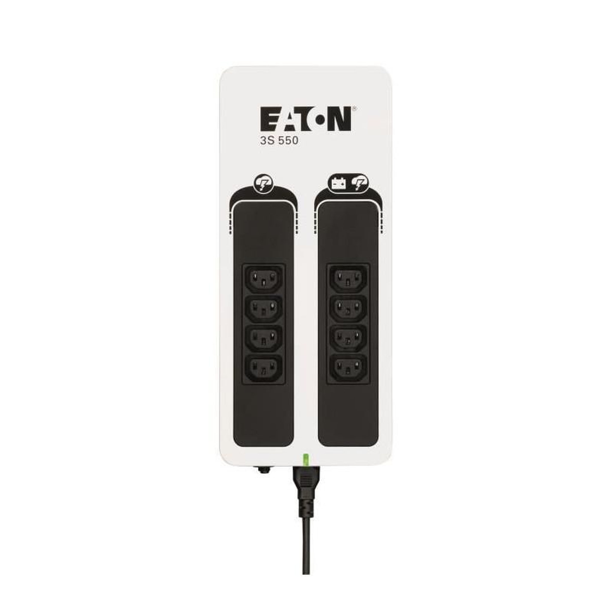 Eaton Onduleur Eaton 3S 550 IEC - Off-line UPS - 3S550I - 550VA 8 prises IEC Noir/Blanc