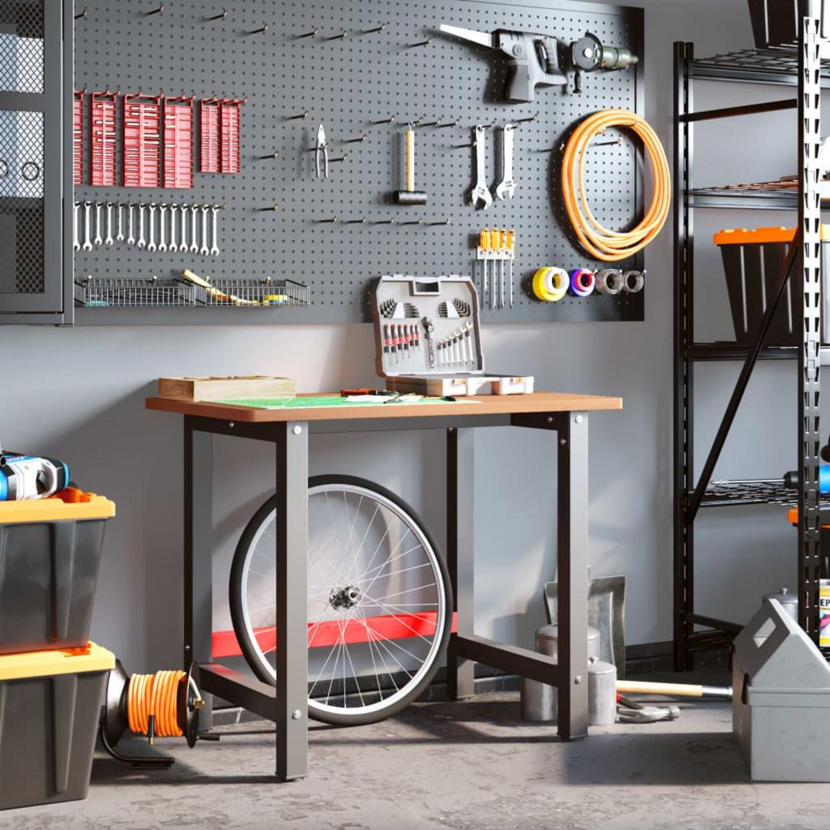 VIDAXL Etabli 100x60x81,5 cm bois massif de hetre rectangulaire