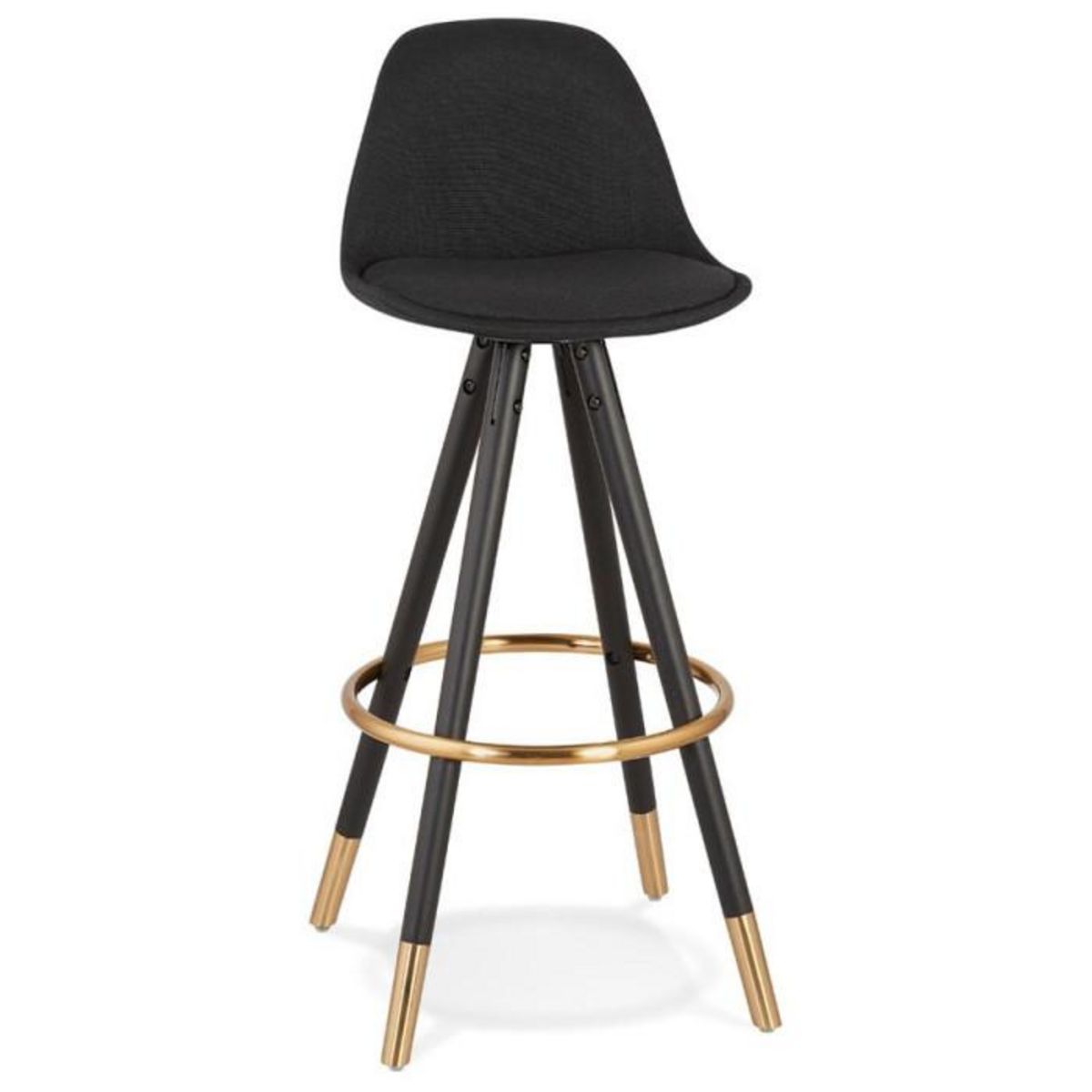 Paris Prix Tabouret de Bar Design  Ratima  97cm Noir & Or