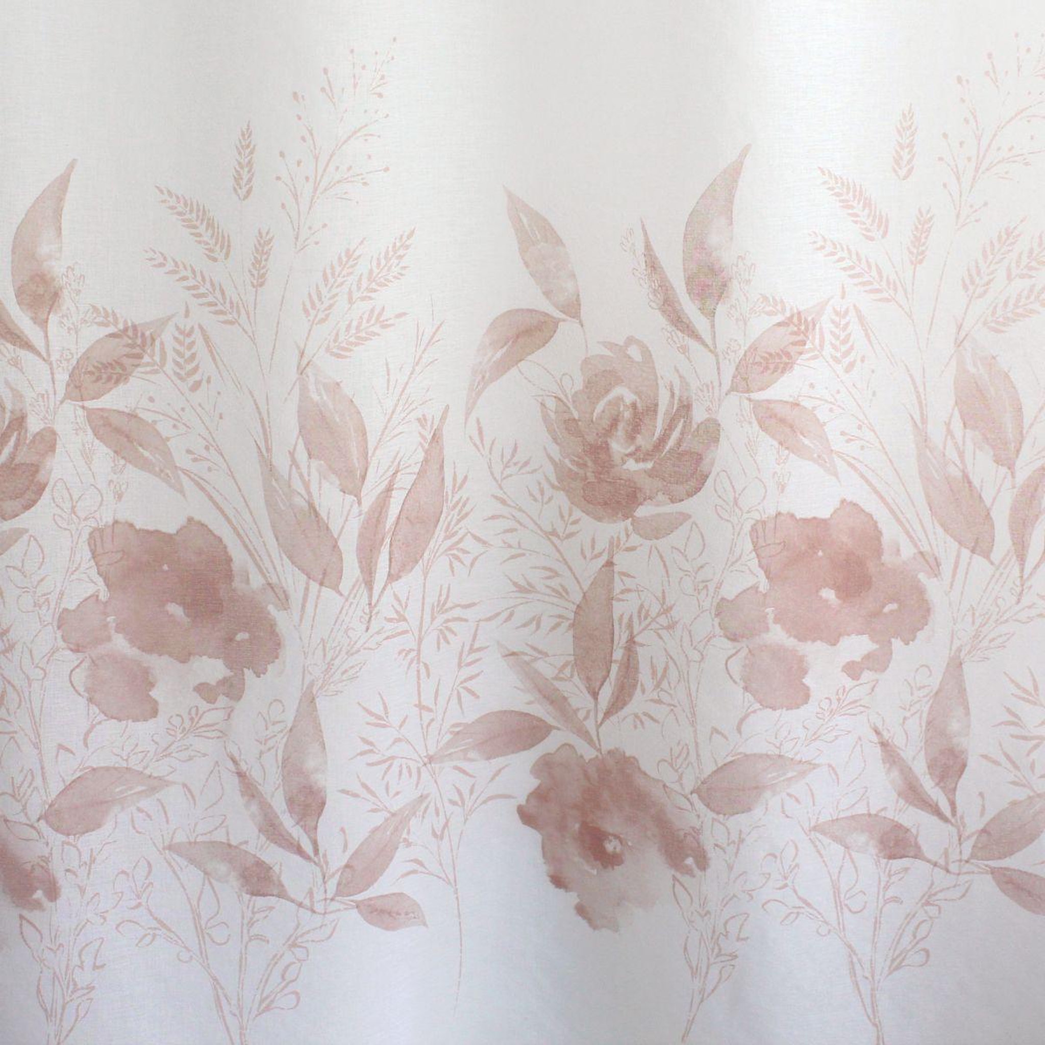 Voir la diapositive 2 : ENJOY HOME Rideau voilage à œillets  harmony  140x240cm beige & rose