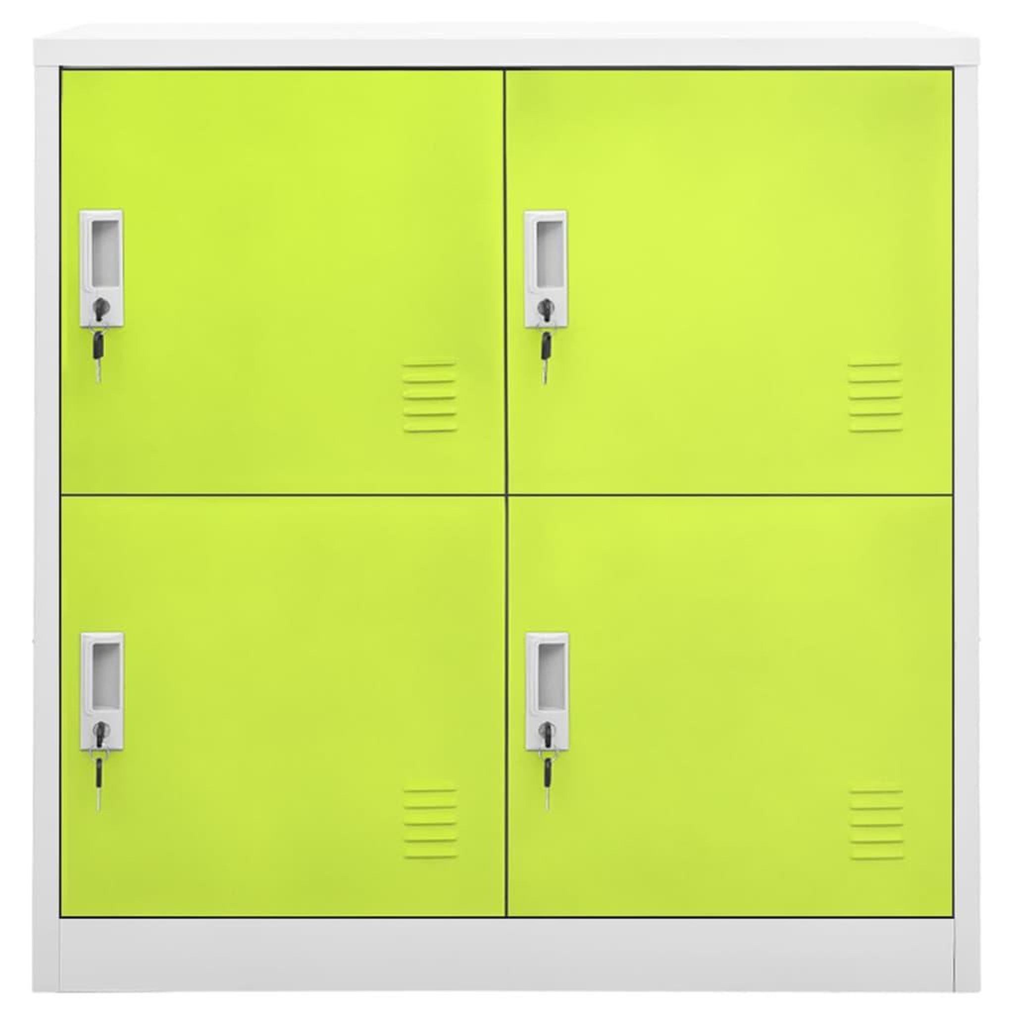 Voir la diapositive 3 : VIDAXL Armoires a casiers 5 pcs Gris clair et vert 90x45x92,5 cm Acier