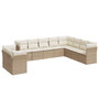 Voir la diapositive 2 : VIDAXL Salon de jardin avec coussins 10 pcs beige resine tressee