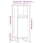 Voir la diapositive 6 : VIDAXL Armoire salle de bain sonoma gris 30x30x100 cm