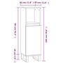 Voir la diapositive 6 : VIDAXL Armoire salle de bain sonoma gris 30x30x100 cm
