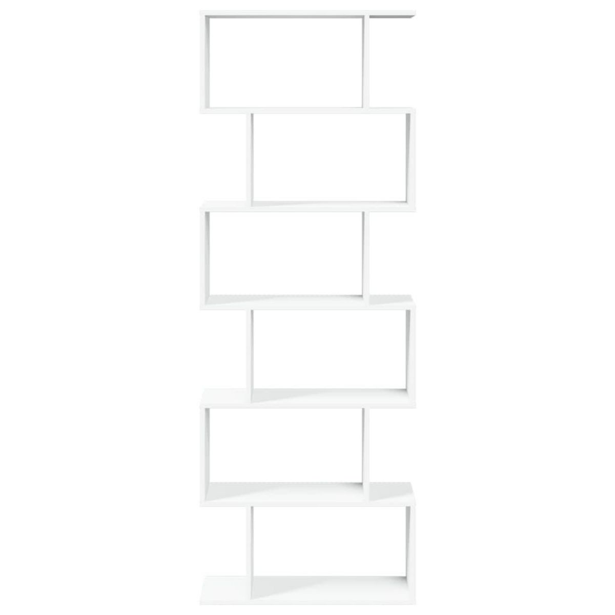 VIDAXL Etagere separatrice de piece a 6 niveaux blanc 70x24x193 cm