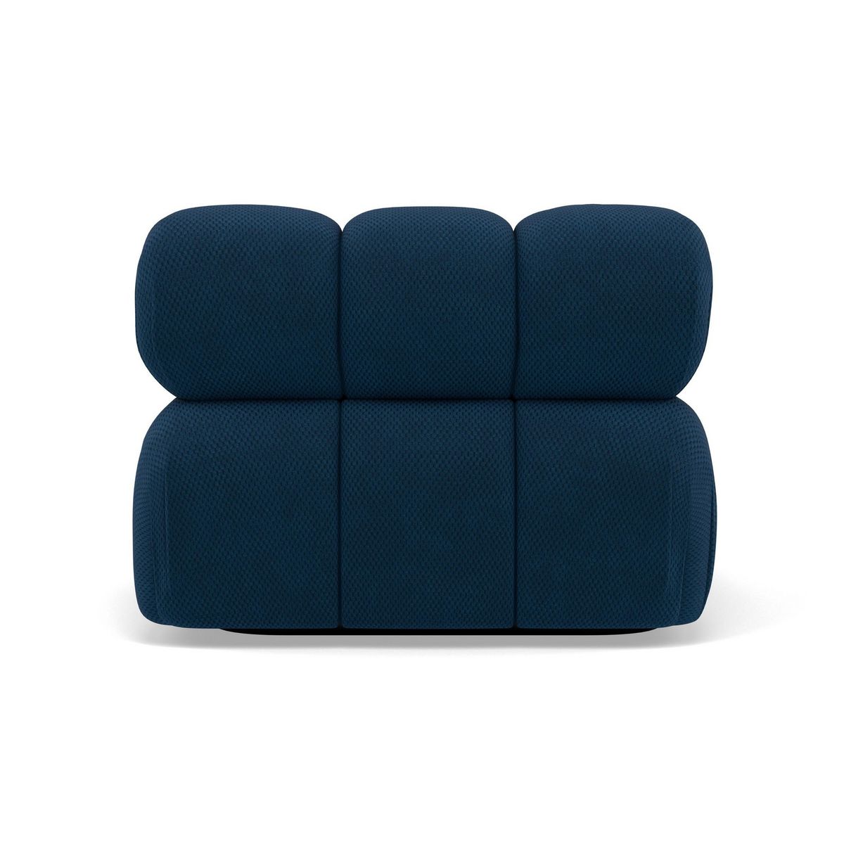 LISA DESIGN Ruby - module d'assise d'angle gauche en velours texturé