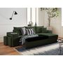 Voir la diapositive 3 : BEST MOBILIER California - canapé d'angle réversible convertible - avec coffre, tablette et poufs - en velours côtelé - 4 places