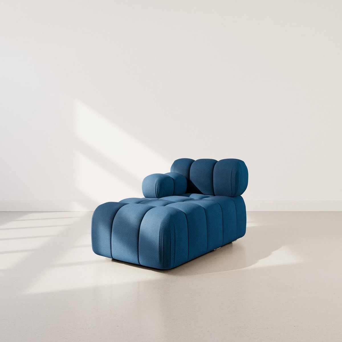 LISA DESIGN Ruby - module d'assise méridienne gauche en velours texturé