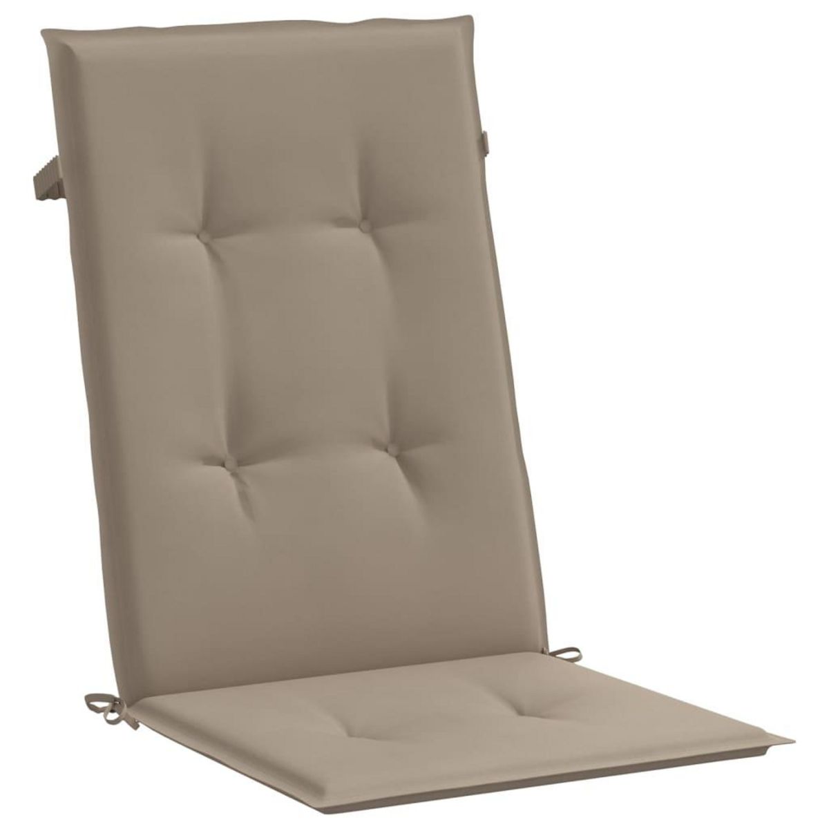 VIDAXL Coussins de chaise de jardin dossier haut lot de 4 taupe tissu