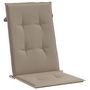 Voir la diapositive 5 : VIDAXL Coussins de chaise de jardin dossier haut lot de 4 taupe tissu