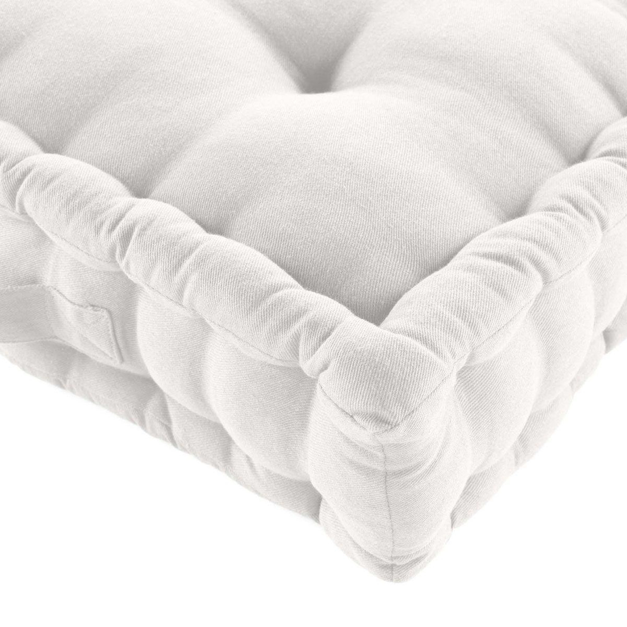 Voir la diapositive 3 : Douceur d'Intérieur Coussin de Sol  Twily  50x50cm Blanc