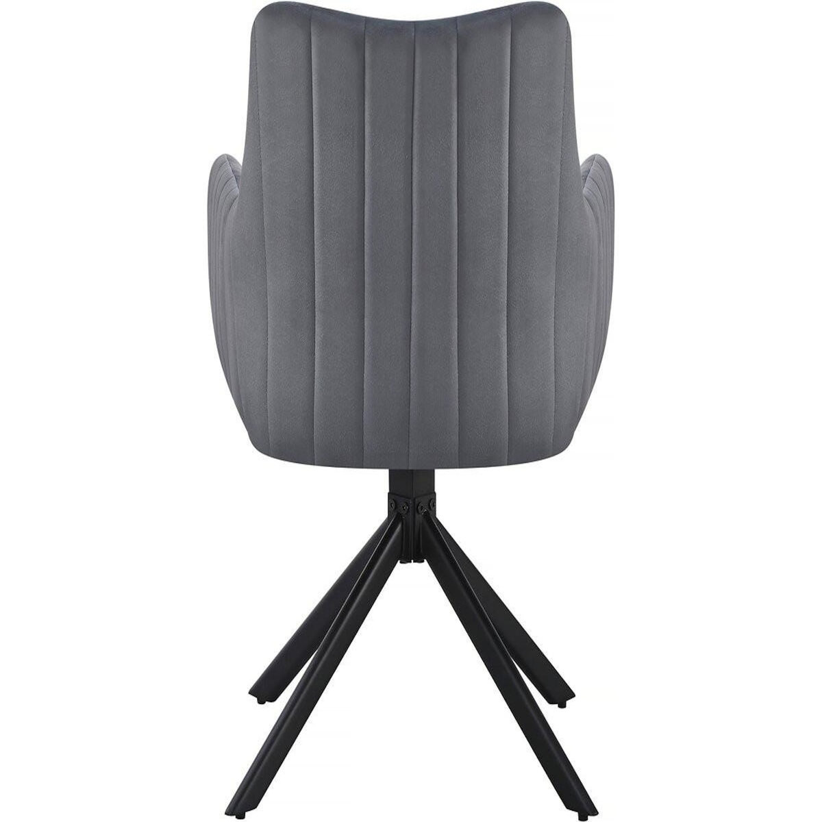 Habitat et Jardin Lot de 2 chaises en tissu  Pharell  - 60 x 61 x 91 cm - Gris