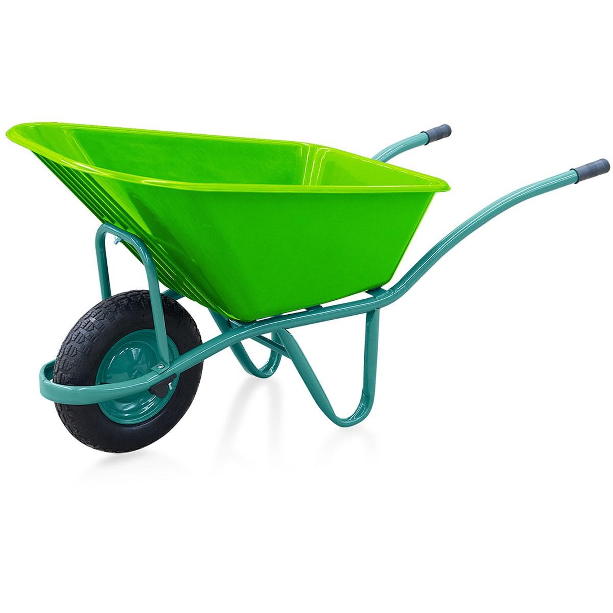 VITO Brouette de jardin à roue gonflée 37cm Polyvalente avec cuve PVC 100Litres VITO