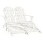 Voir la diapositive 1 : VIDAXL Chaise de jardin Adirondack 2 places et repose-pied sapin blanc