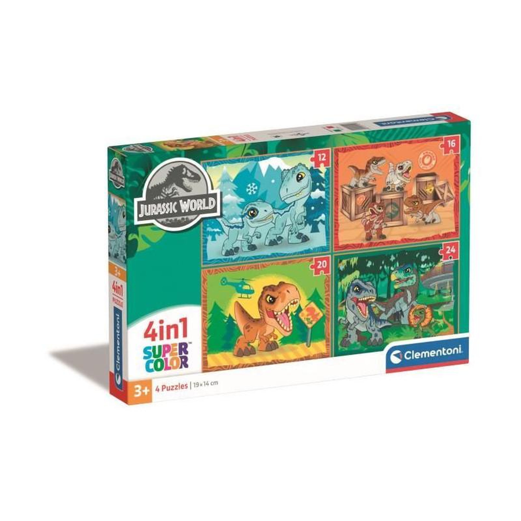 CLEMENTONI Puzzle enfant 4 en 1 – Jurassic World – Clementoni