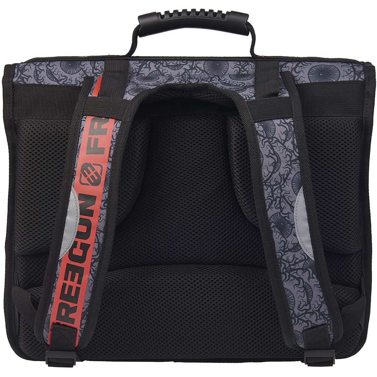 FREEGUN Cartable 38 cm CP/CE1/CE2 noir et rouge 