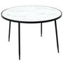 Voir la diapositive 5 : TOILINUX Table basse Felicity effet marbre - Blanc et noir