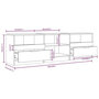 Voir la diapositive 6 : VIDAXL Meuble TV Sonoma gris 150x33,5x45 cm Bois d'ingenierie