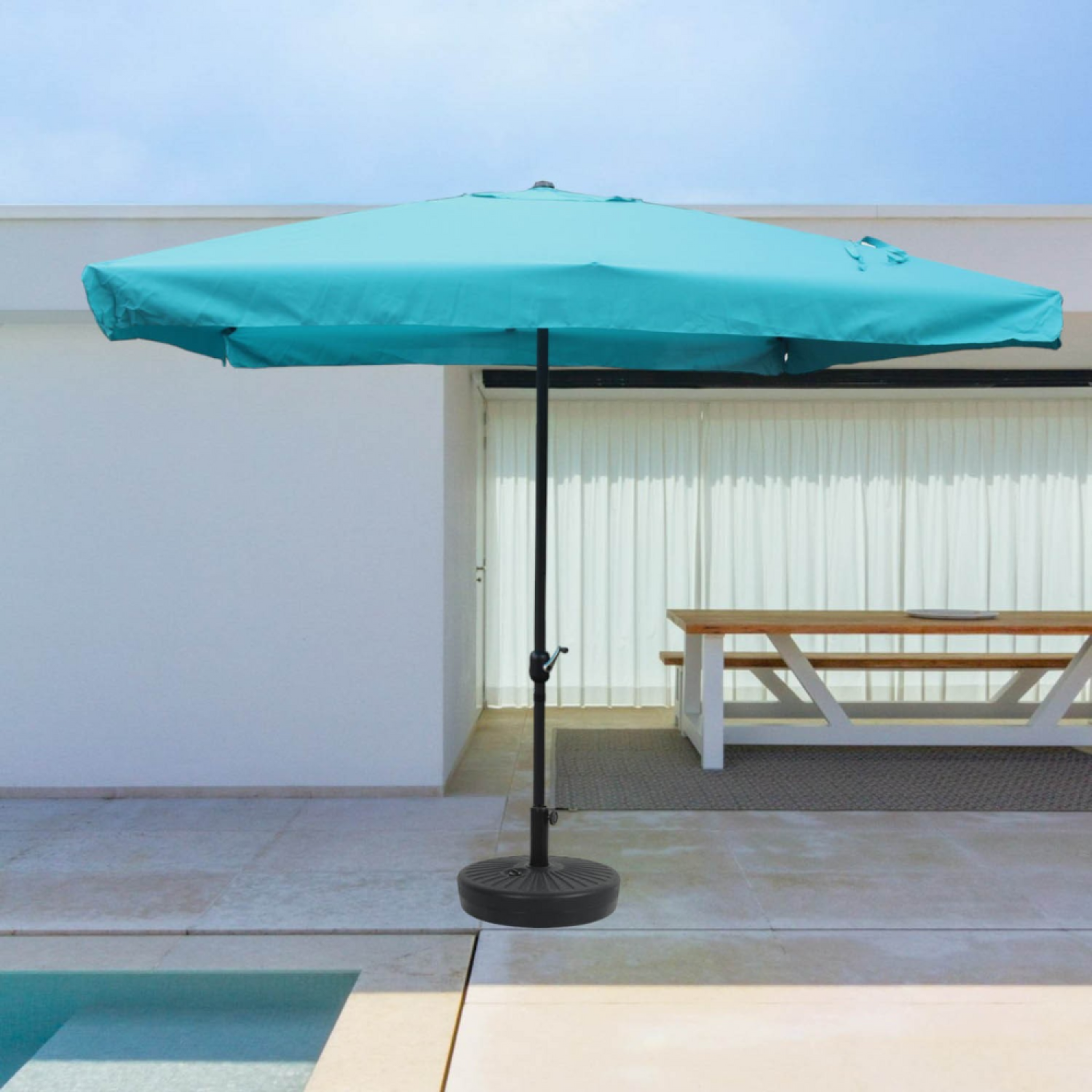 Voir la diapositive 5 : CONCEPT USINE Parasol  bleu  carré 295 x 295 m palerme