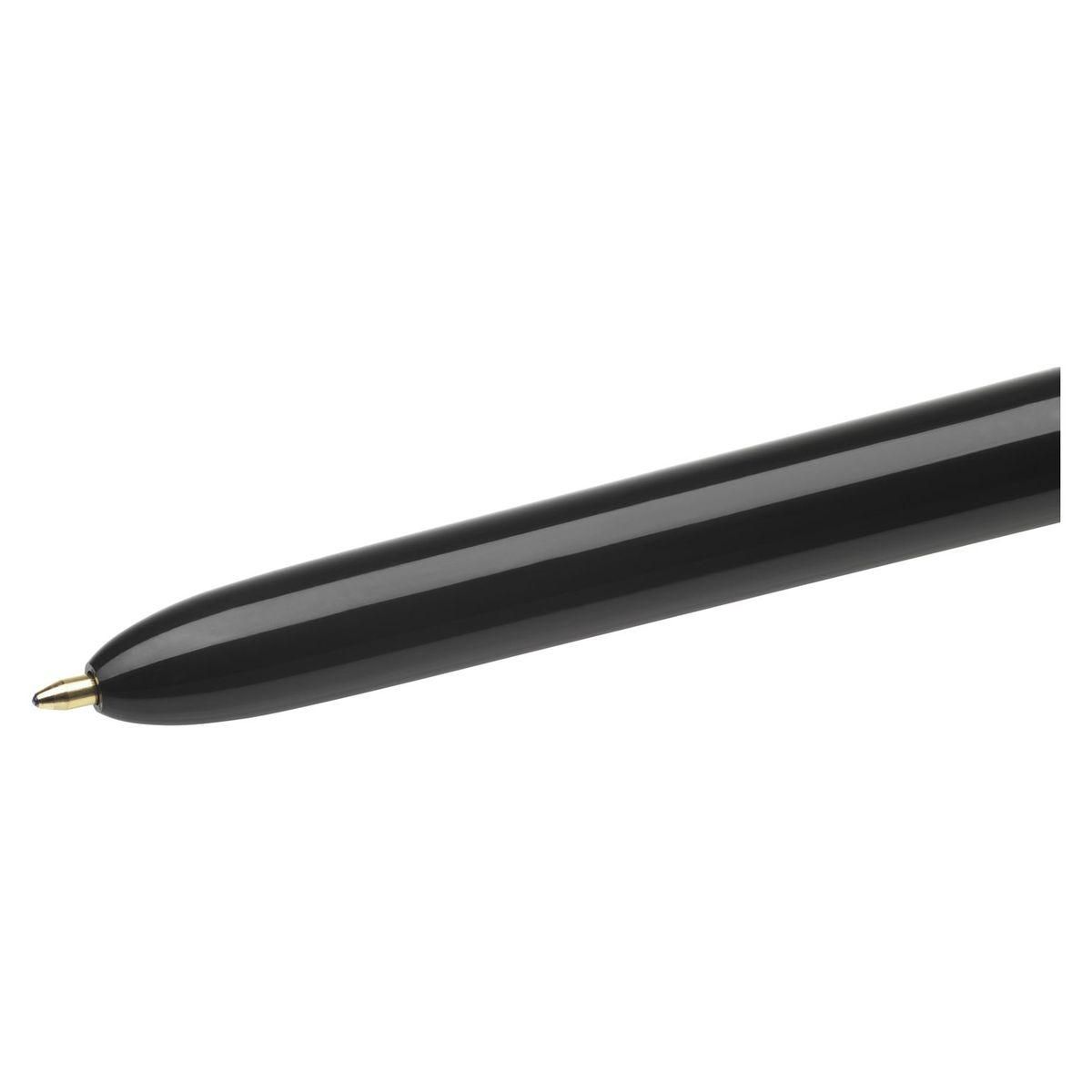 BIC Stylo bille 4 couleurs rétractable pointe moyenne PRO noir