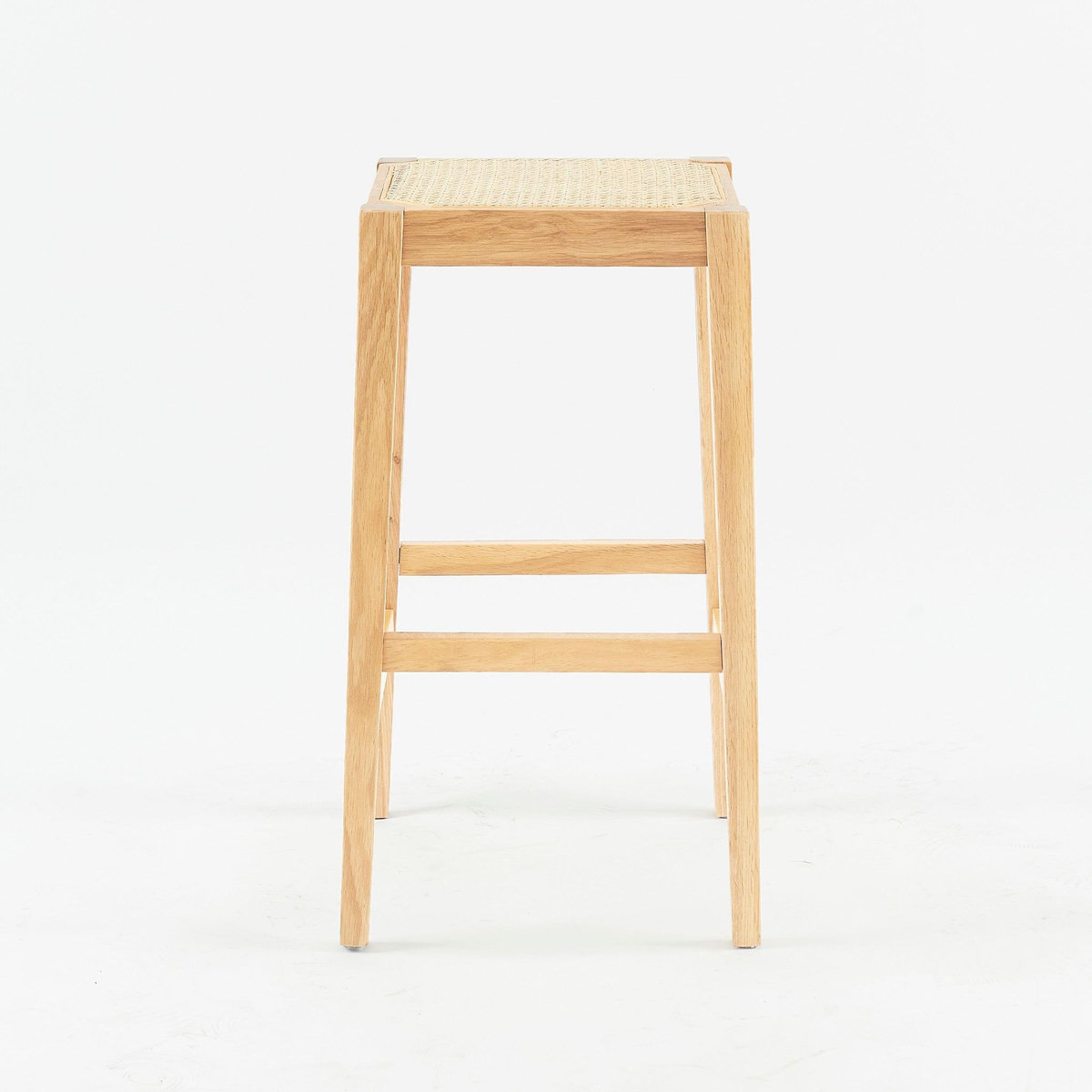Rendez vous déco Tabouret pour îlot central 65 cm en cannage et bois-Kappa