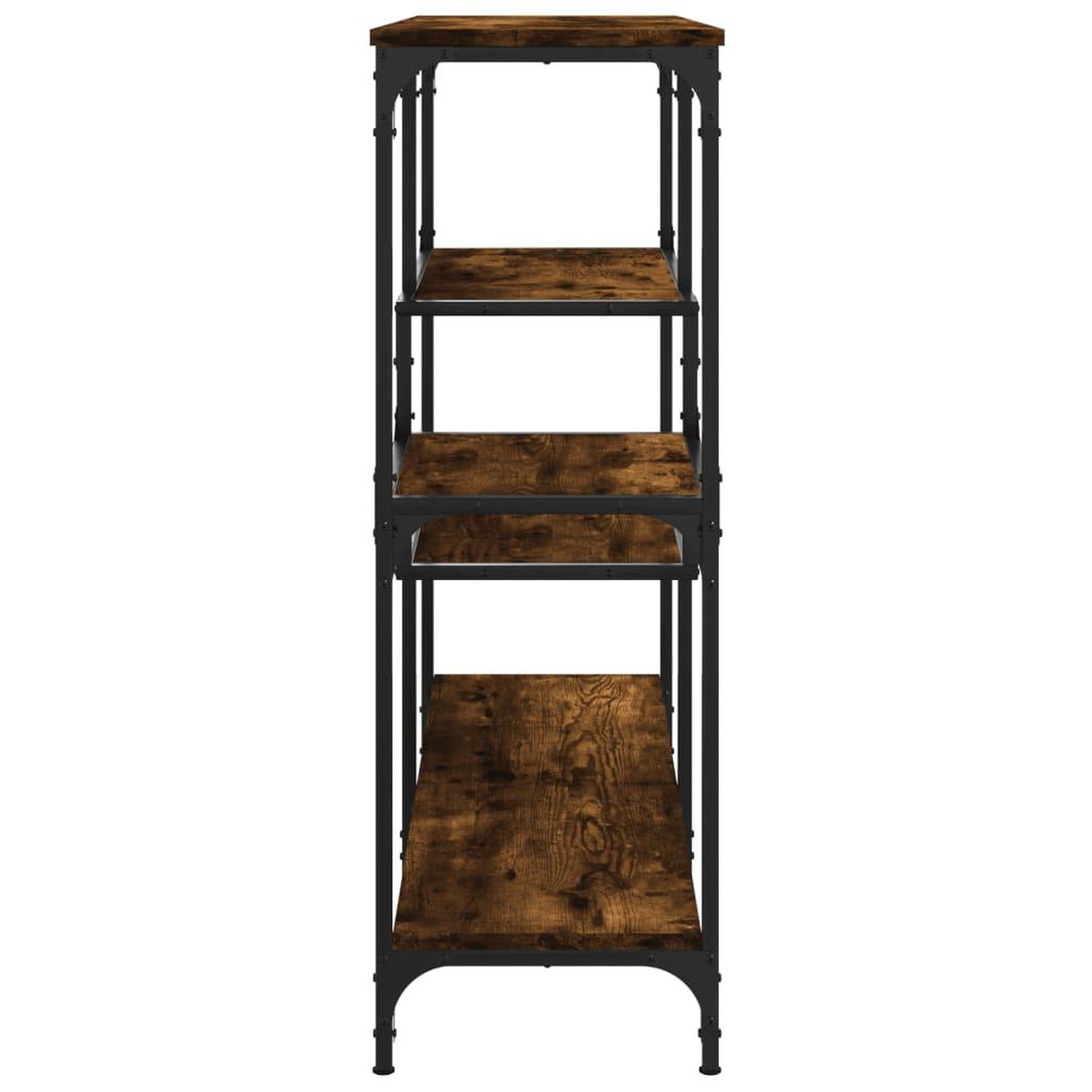 Voir la diapositive 5 : VIDAXL Table console chene fume 103x32x95 cm bois d'ingenierie