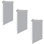 Voir la diapositive 1 : ID MARKET Lot de 3 stores enrouleurs L.124 x H. 225 CM pour pergola gris clair