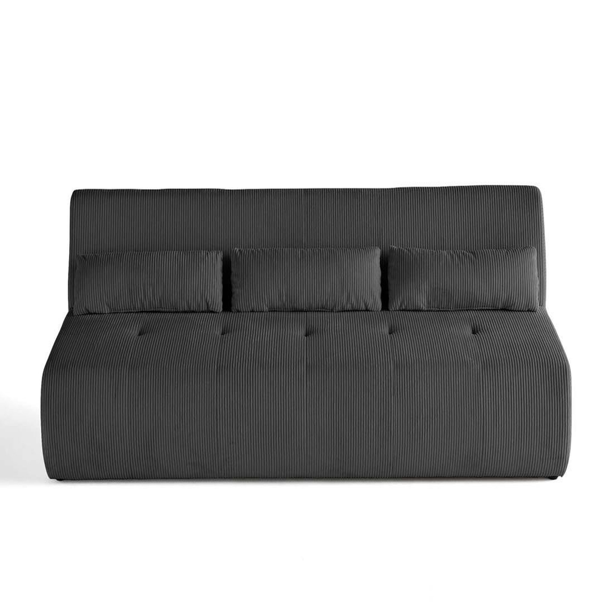 Voir la diapositive 6 : LISA DESIGN Onyx - canapé droit 3 places - en velours côtelé