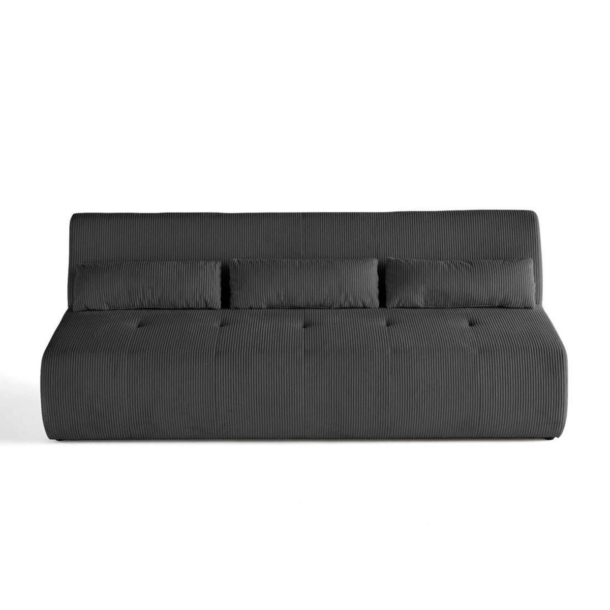 LISA DESIGN Onyx - canapé droit 3 places - en velours côtelé