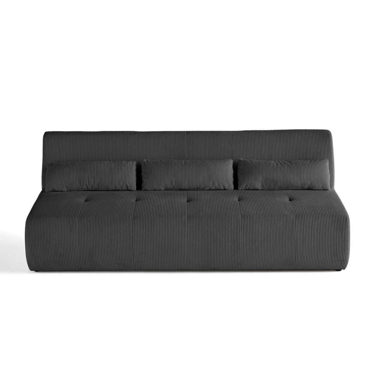 LISA DESIGN Onyx - canapé droit 3 places - en velours côtelé