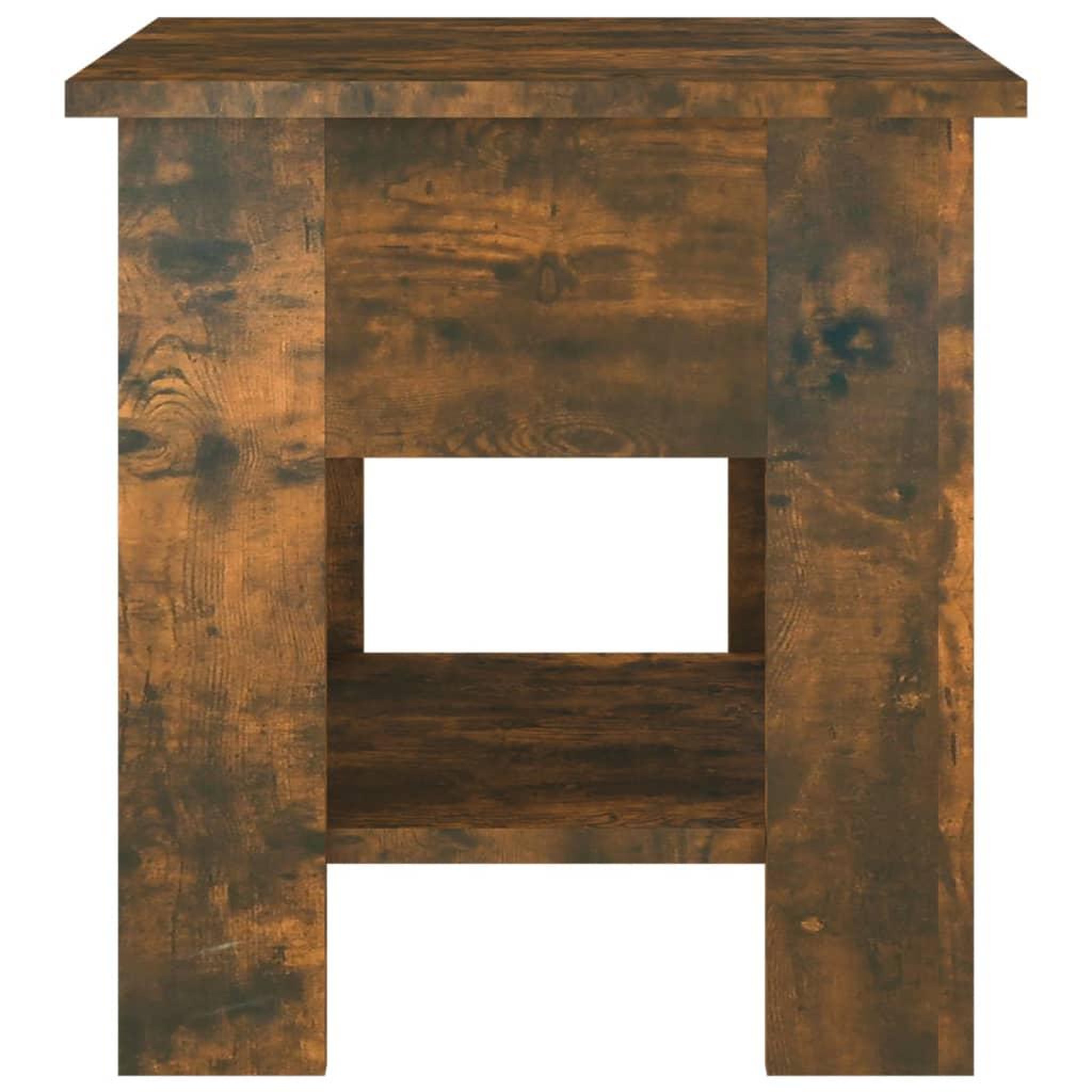 Voir la diapositive 5 : VIDAXL Table basse Chene fume 40x40x42 cm Bois d'ingenierie