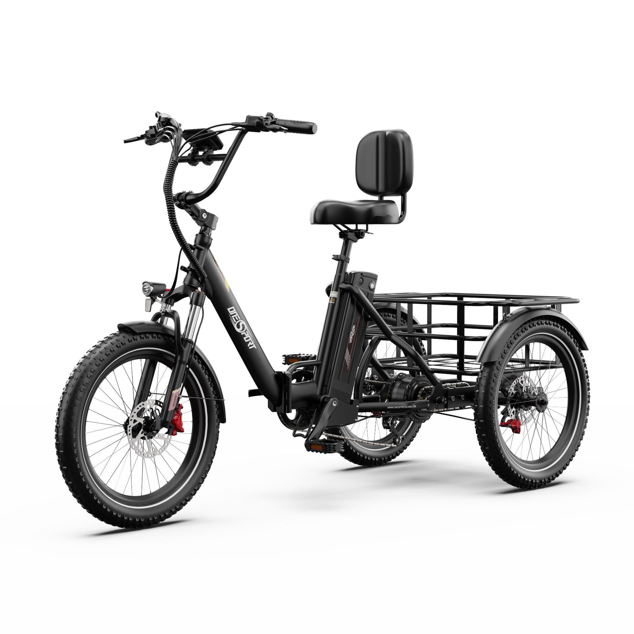 ONESPORT Tricycle cargo électrique ONESPORT OT30 Pro. Coloris disponibles : Noir