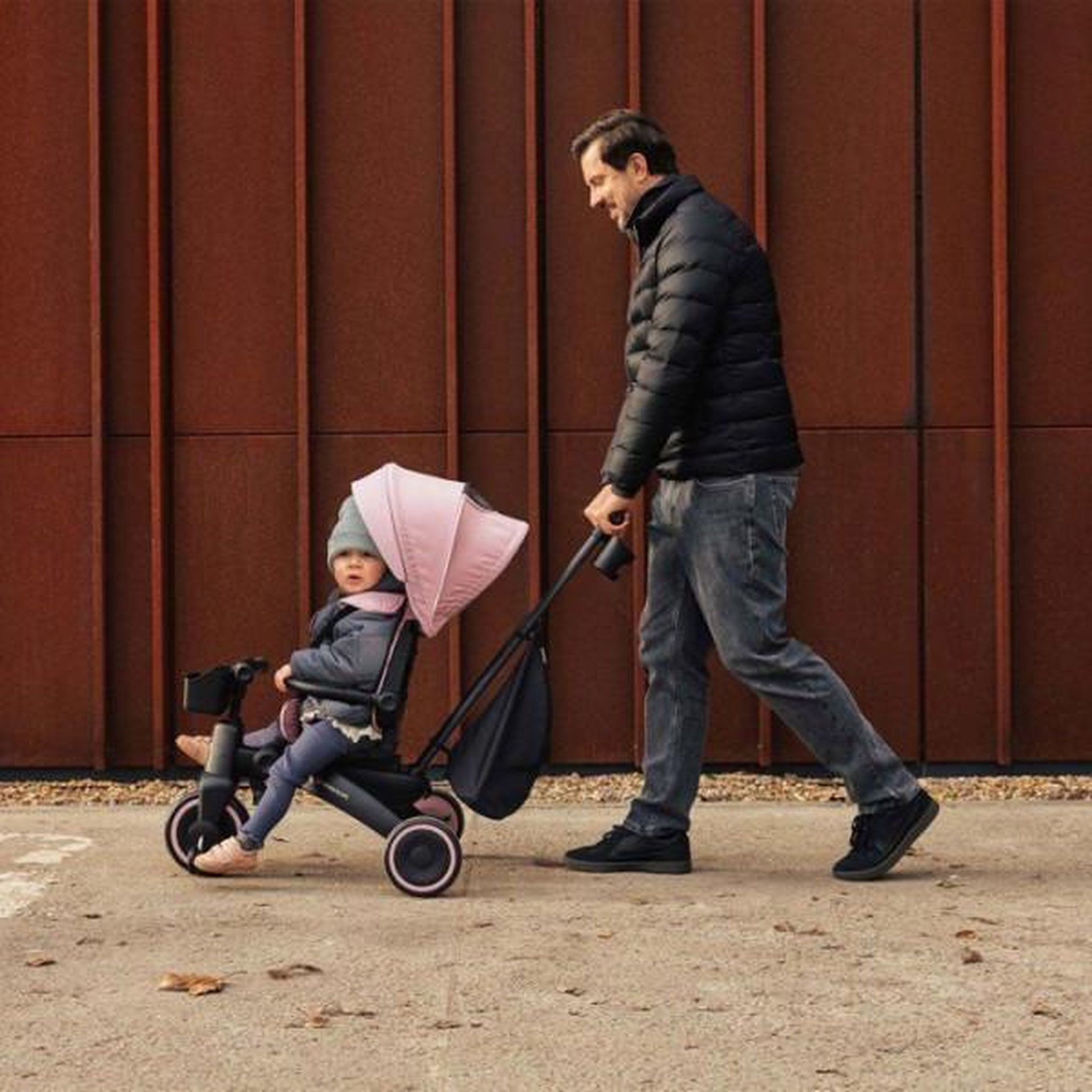 Voir la diapositive 5 : KINDERKRAFT Tricycle Kinderkraft JAZZ 3 pliable évolutif 6 modes siege pivotant inclinable canopy UPF50+ frein double roues Rose