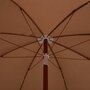 VIDAXL Parasol avec mat en acier 240 cm Taupe