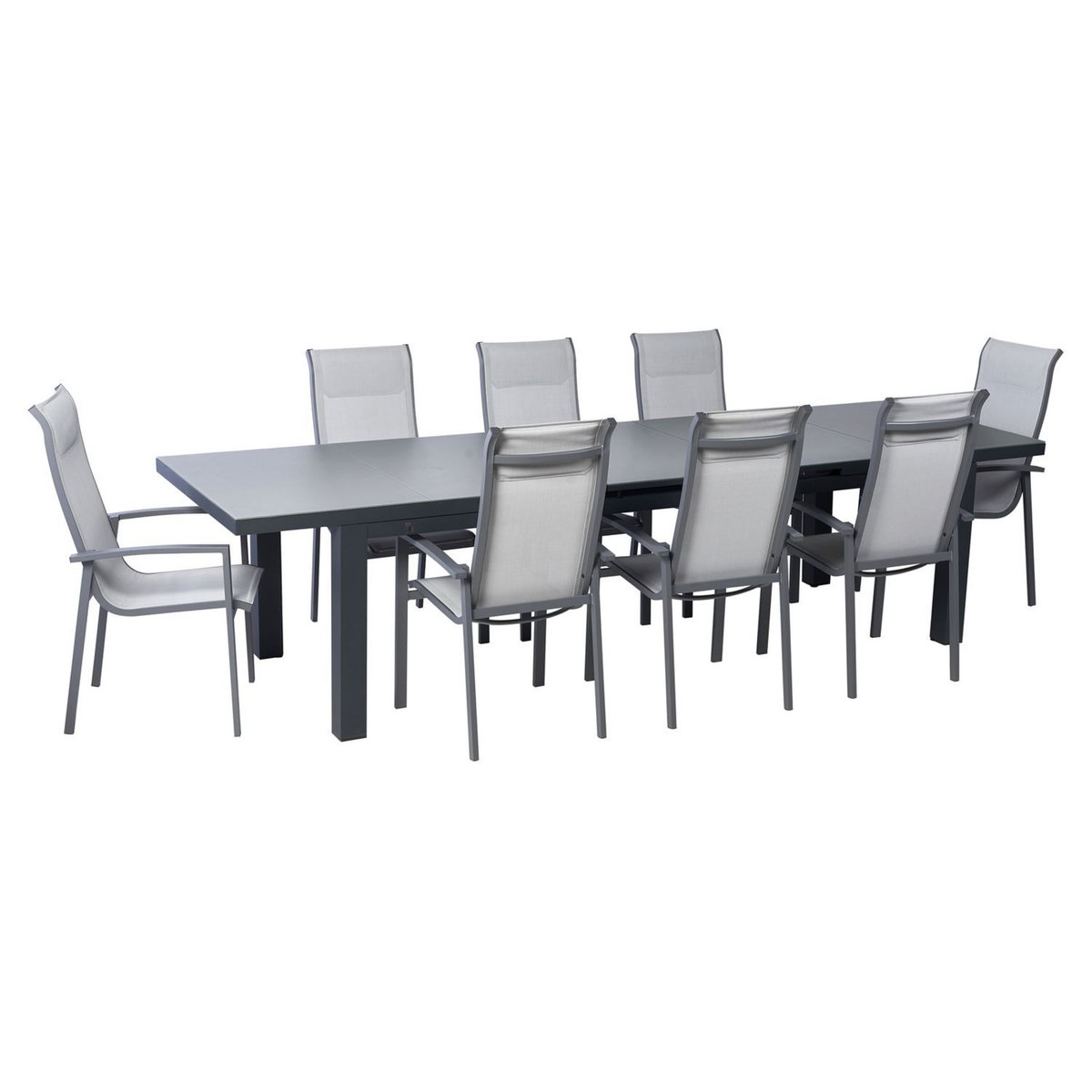 GARDENSTAR Table de jardin rectangulaire extensible - 6/8 plcaes - Aluminium - Bleu