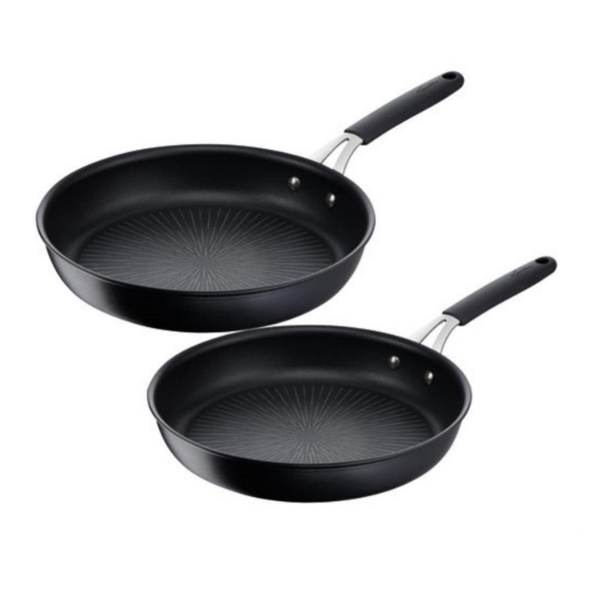 Lagostina Lot de 2 poêles antiadhésives 24 et 28cm noir - 012165600002
