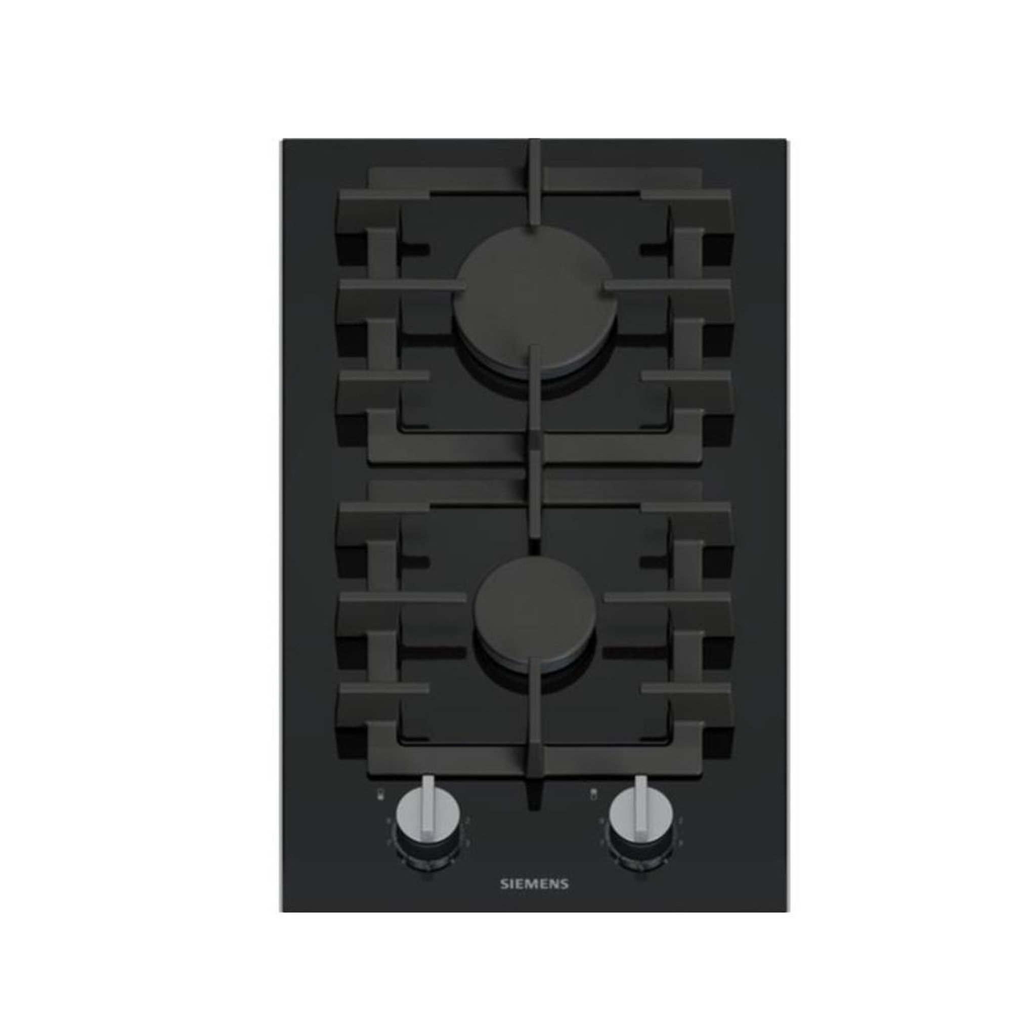 Voir la diapositive 2 : Siemens Domino gaz 30cm 2 feux noir - ER3A6BI40