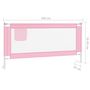 Voir la diapositive 6 : VIDAXL Barriere de securite de lit d'enfant Rose 180x25 cm Tissu