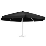 VIDAXL Tissu de remplacement pour parasol d'exterieur Noir 610 cm