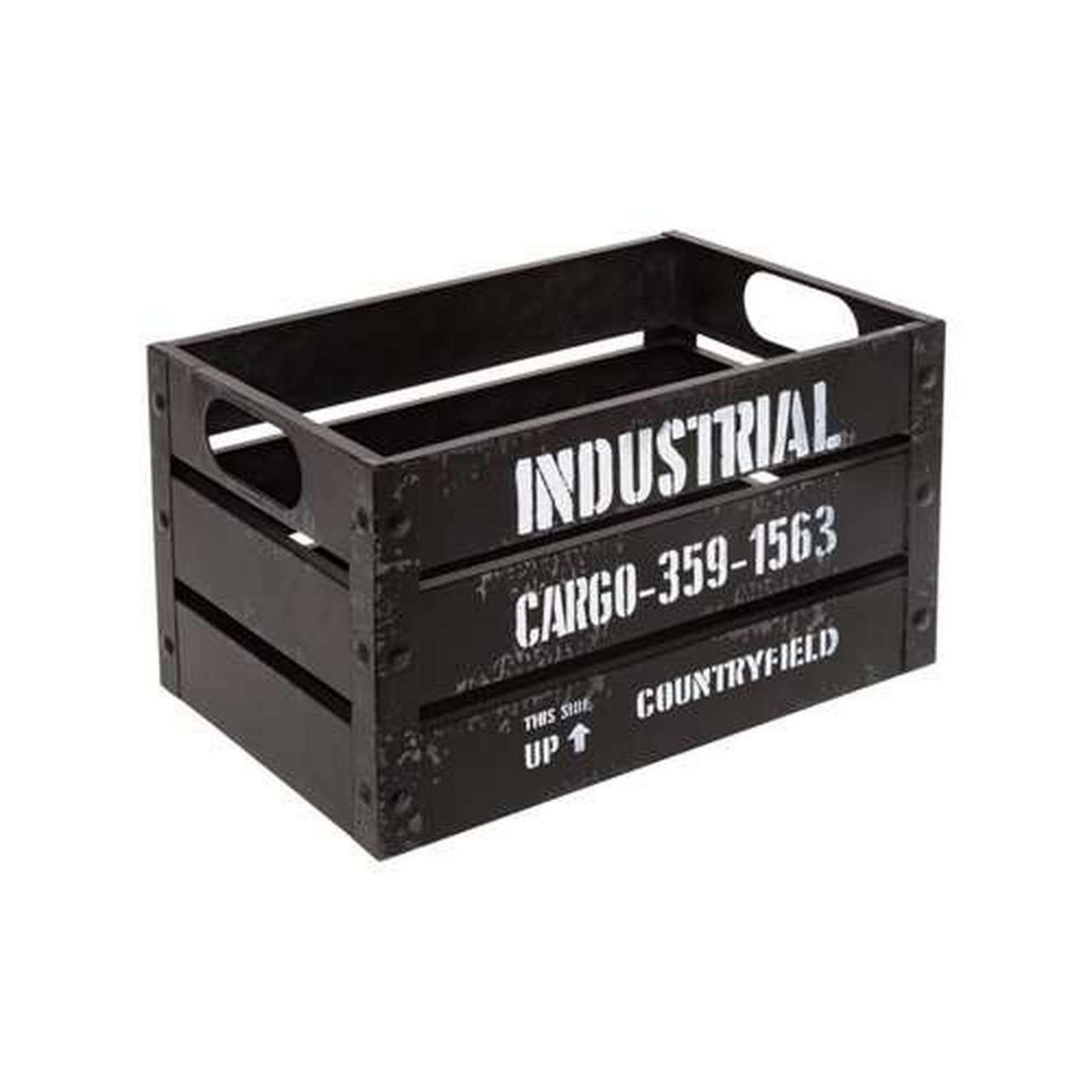 TOILINUX Lot de 3 cagettes de rangement encastrables en métal - Noir