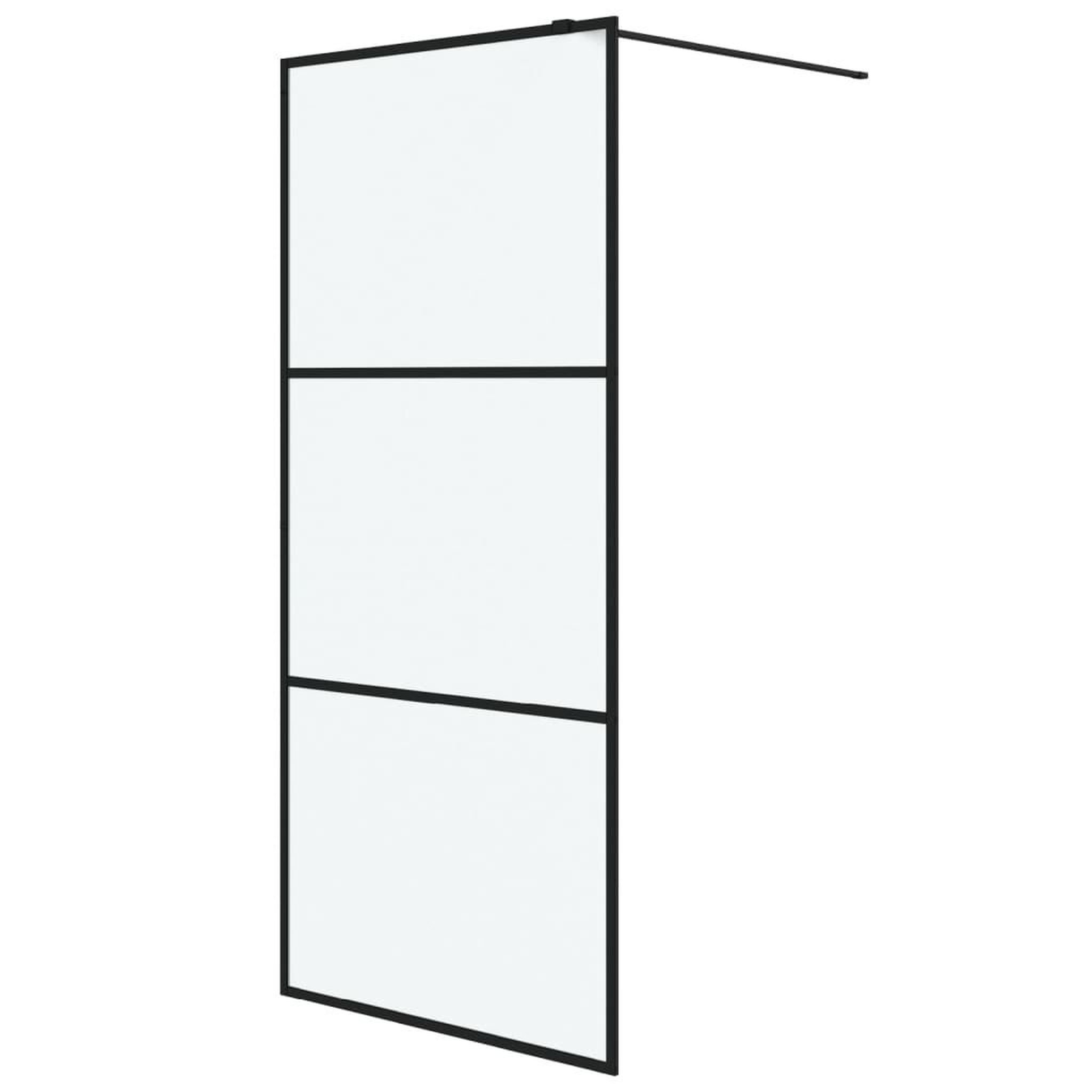 Voir la diapositive 2 : VIDAXL Paroi de douche Noir 90x195 cm Verre ESG depoli