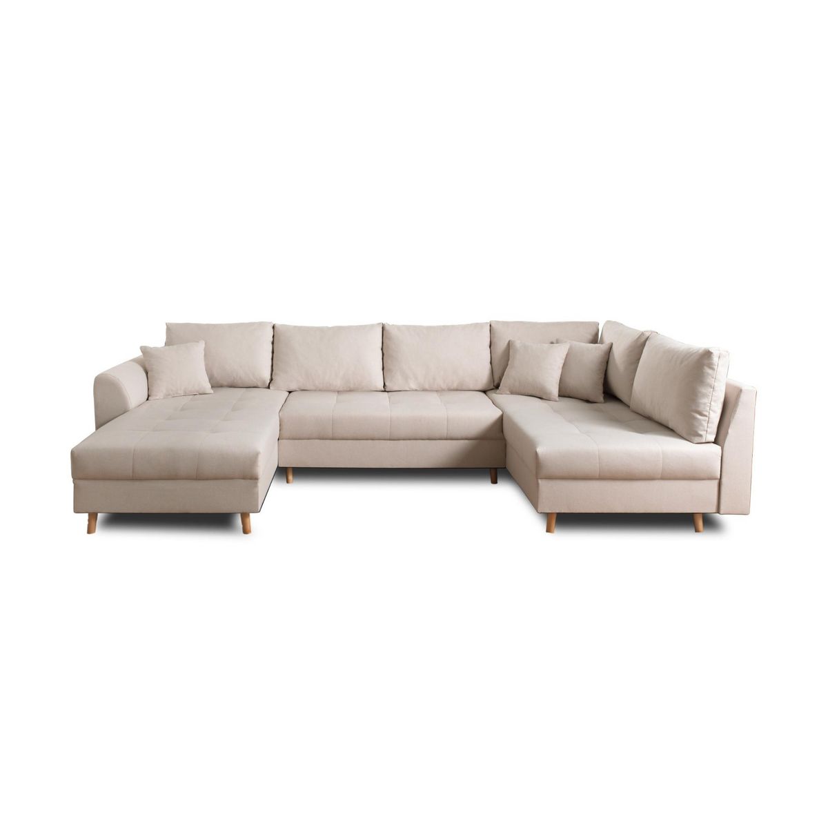 LISA DESIGN Rune - canapé panoramique - avec pouf d'appoint - 7 places - style scandinave - droit