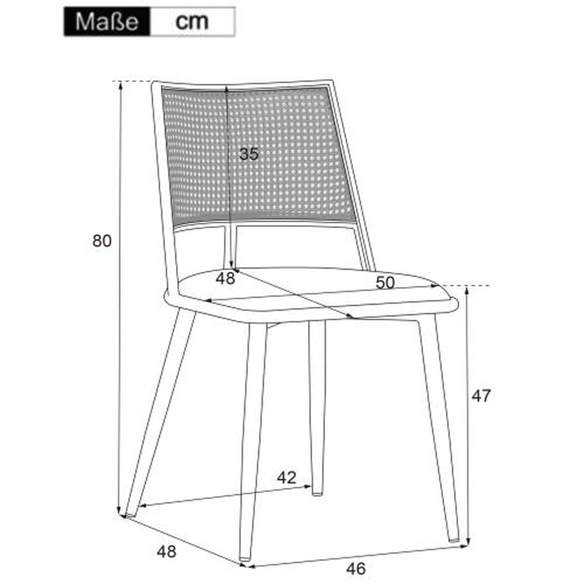 Voir la diapositive 3 : MERAX Lot de 2 chaises de salle à manger avec dossier rotin coloris beige