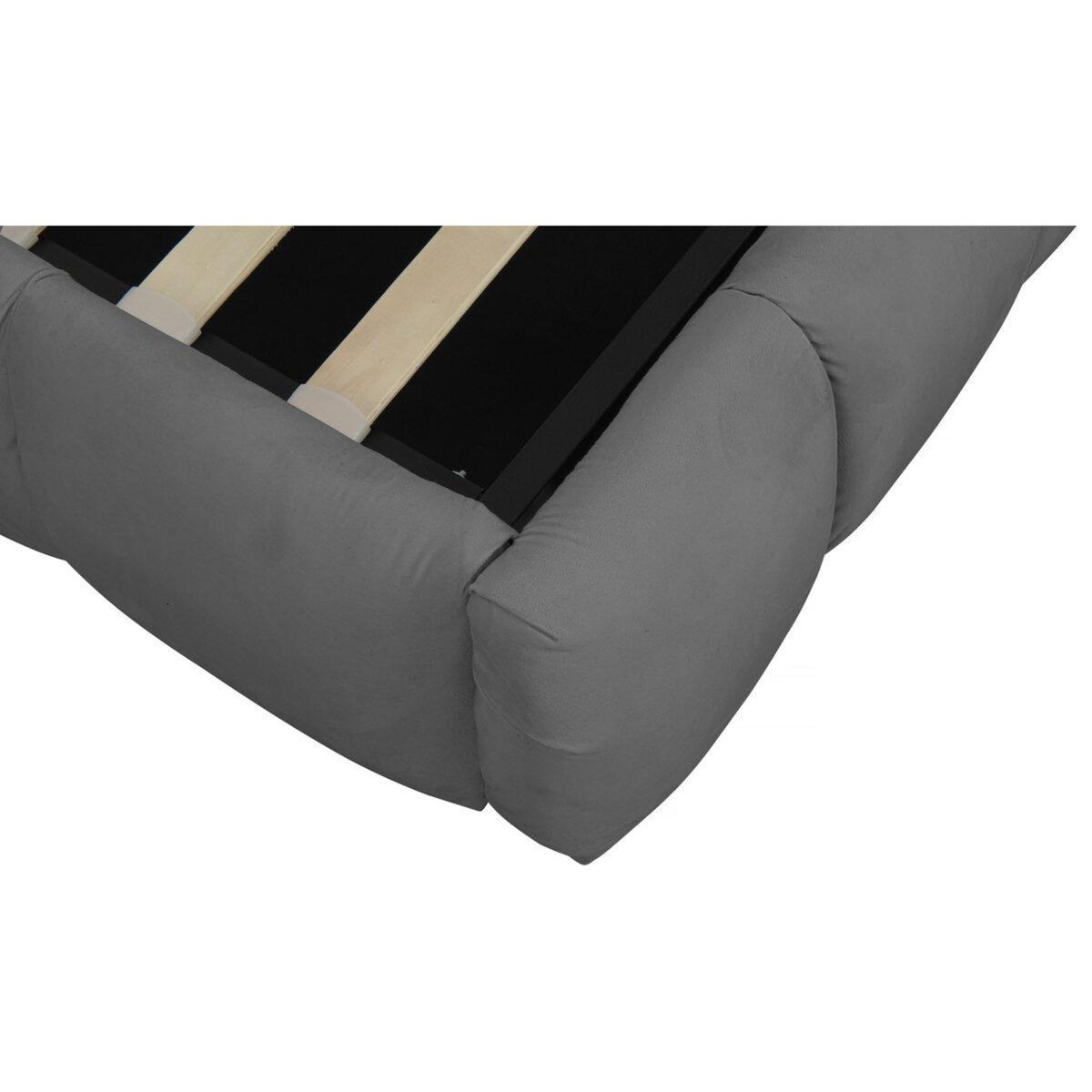 Habitat et Jardin Lit avec coffre  Annie  140 x 190 cm - Gris