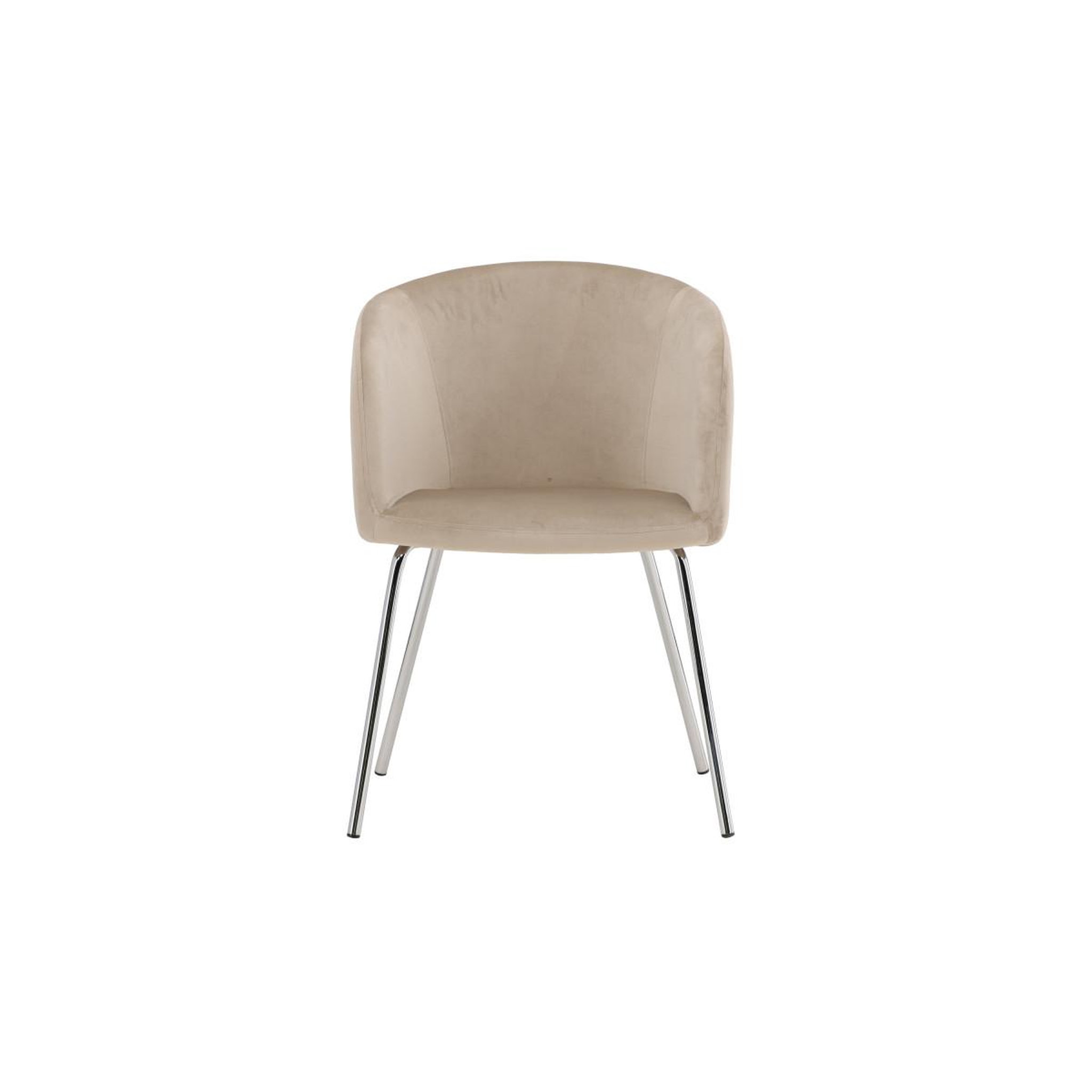 Voir la diapositive 2 : Paris Prix Chaise en velours  berit  78cm beige & argent